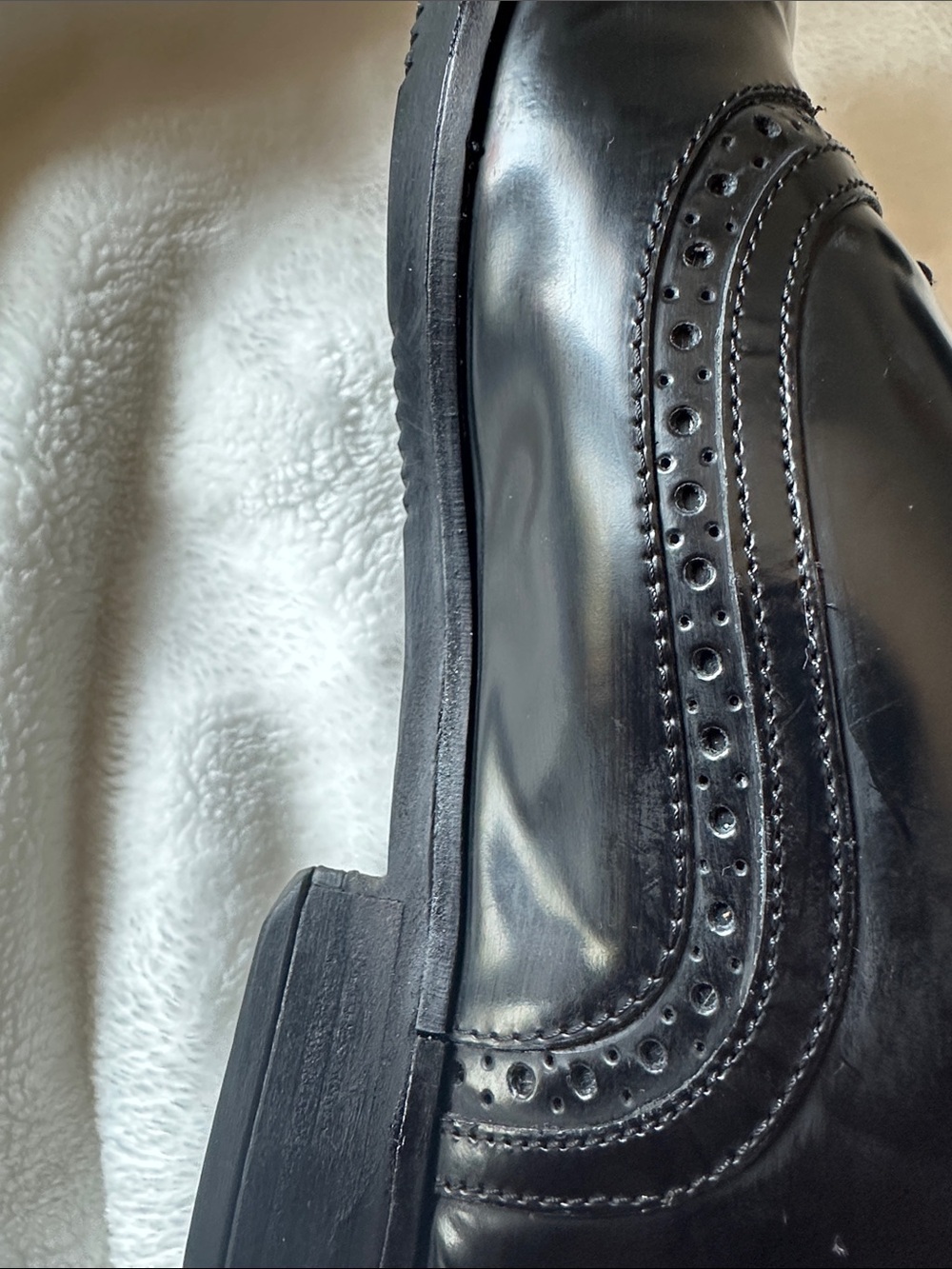 FABIANELLI Women’s Black Patent Leather Brogue Dress Shoes Sz 10 Classic Luxury - Picture 10 of 11